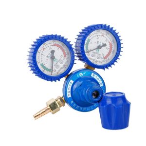 Antivibration Oxygen Pressure Reducer YQY-08 with Dual Gauges (0-2.5 MPa, 0-25 MPa) for Oxygen Cylinders