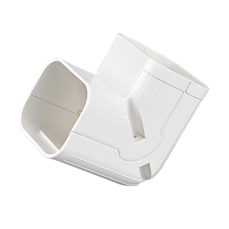 PVC Air Conditioner Line Set Cover Vertical Bend Elbow Corner (White, 111/133/115mm) for Mini Split HVAC Systems, Replaces Sunseeds WTG8065-E - Image 2
