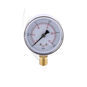 Radial Pressure Gauge 63mm Electroplated Shell Copper Joint Tube Type Y63CRG4 (0-25 bar/psi) for HVAC Systems
