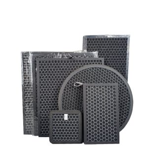 Custom Coconut Shell Honeycomb Activated Carbon Filter Mesh for Air Purifier HVAC Systems, Removes Benzene/Formaldehyde TVOCs & Odors