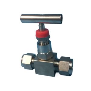 Swagelok Type J91W Stainless Steel Needle Valve (316SS/316L) with Gauge Port for Industrial Applications