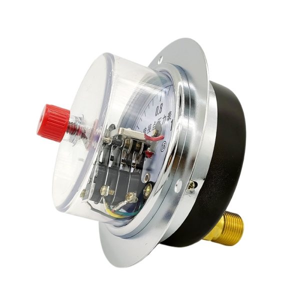 Axial Magnetic Contact Pressure Gauge YXC-100ZT (0-1.6Mpa, 100mm) for Industrial Applications - Image 2