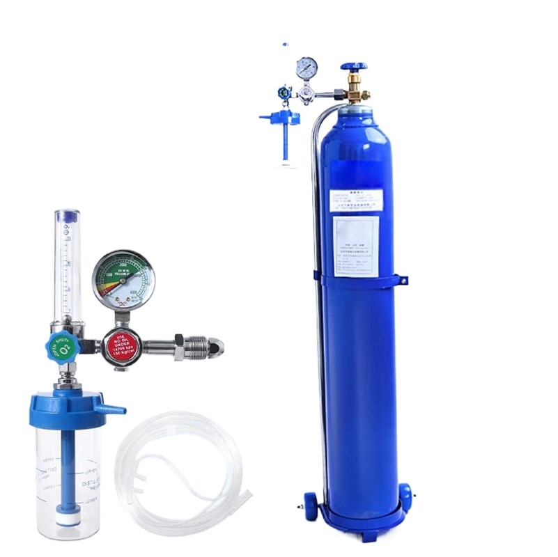 Medical Oxygen Inhaler with Flow Meter & Pressure Gauge 0-25 MPa, 1-15 L/min Humidifier Bottle Regulator for Oxygen Therapy - Image 2