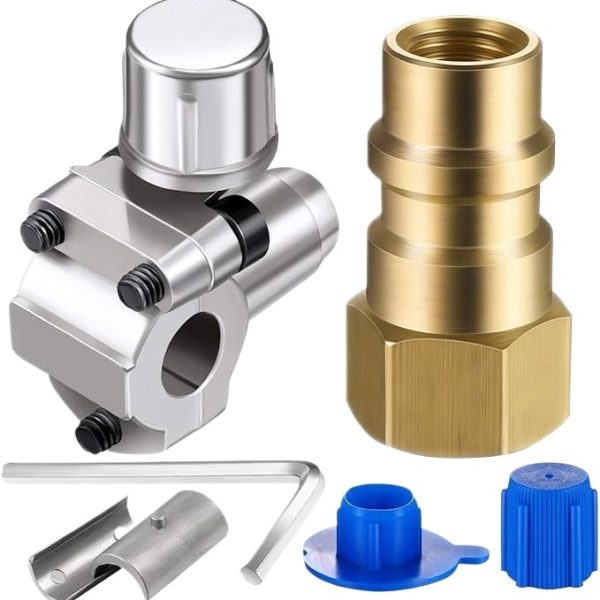 R12 to R134A HVAC Refrigerant Conversion Kit with Bullet Piercing Valve for 7/16-inch Tubing, BPV-31