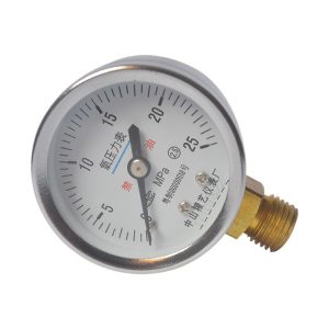 精艺 Oxygen Pressure Gauge (0-25 MPa) Radial Mount 50mm Dial for HVAC Oxygen Systems, Replaces YO-50