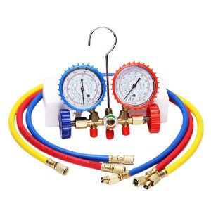 Automotive AC Manifold Gauge Set (R12 R22 R502) with 2500PSI Burst Charging Hoses