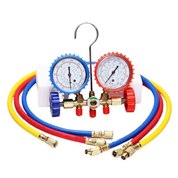 Automotive AC Manifold Gauge Set (R12 R22 R502) with 2500PSI Burst Charging Hoses