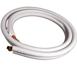 Pure Copper HVAC Refrigeration Line Set Kit 9.52x0.6mm + 15.88x0.7mm White Insulated 3P (3 Meter) Air Conditioner Pipe for Yidu AC Systems YD-ZHZ-3P-190515-1, Oxidization Resistant