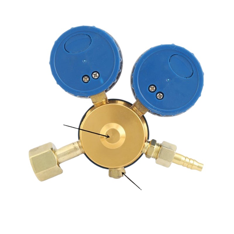 Industrial Oxygen Pressure Reducer Regulator Gauge G5/8 External Thread Outlet (2.5-25 MPa) for Oxygen Tanks - Image 2