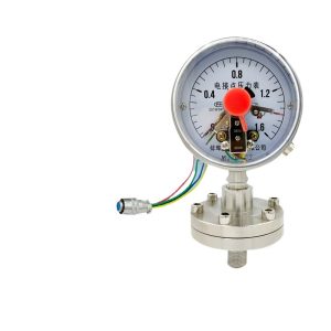 Stainless Steel Diaphragm Electric Contact Pressure Gauge with Threaded Connection (DN25/DN50, 0-1.6MPa) for Industrial HVAC Systems, Replaces YXCTP100BF