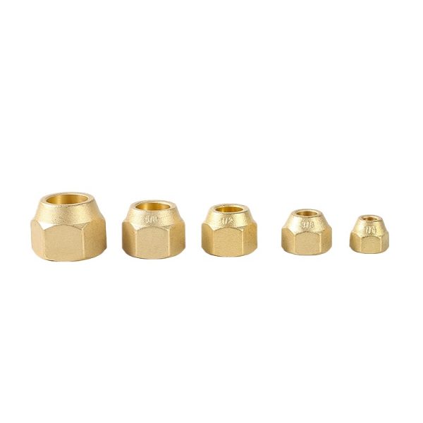 Brass Copper Flare Nut for HVAC Air Conditioner Systems 1/4"-3/4" (2-6分英制) - Image 3