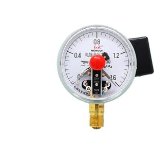 Hongqi YX-100 Electric Contact Pressure Gauge for Water Pump & Water Tower Control, 100mm Dial High Precision Manometer