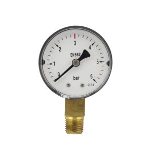 Radial Pressure Gauge Y40 (0-6 bar, CI 1.6, EN562) for Air Compressors, Water Pumps & Pneumatic Tools