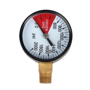 Y50 Pressure Gauge (0-2000 PSI) with Brass Connector for HVAC Systems Replaces Standard Pressure Gauges