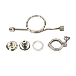 Pressure Gauge Accessories Set including Buffer Tube, Flame Arrester, Switch, Radiator for HVAC Systems, Compatible with 0-1.6~0-60, 0-250~0-40000 Measuring Range Gauges