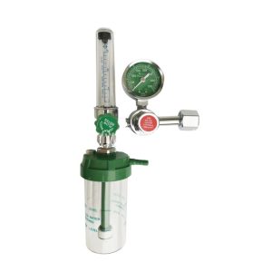 Durable Brass Medical Oxygen Regulator with Flow Meter and Humidifier, CGA540 Connection, for Oxygen Therapy Machines