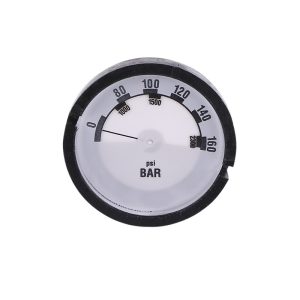 Axial Plastic Housing Pressure Gauge JTV38 (40mm, 0-160 BAR/PSI, ±2.5% Accuracy) for HVAC Systems