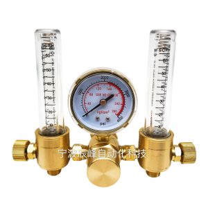 Dual Tube Argon CO2 Pressure Regulator Flow Meter CGA580 Inlet Thread for Welding Systems