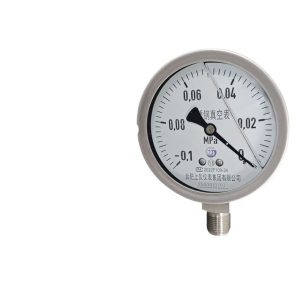 Stainless Steel Vacuum Pressure Gauge YZ-100BF (-0.1-0 MPa) for Water, Gas, Oil, Hydraulic Systems