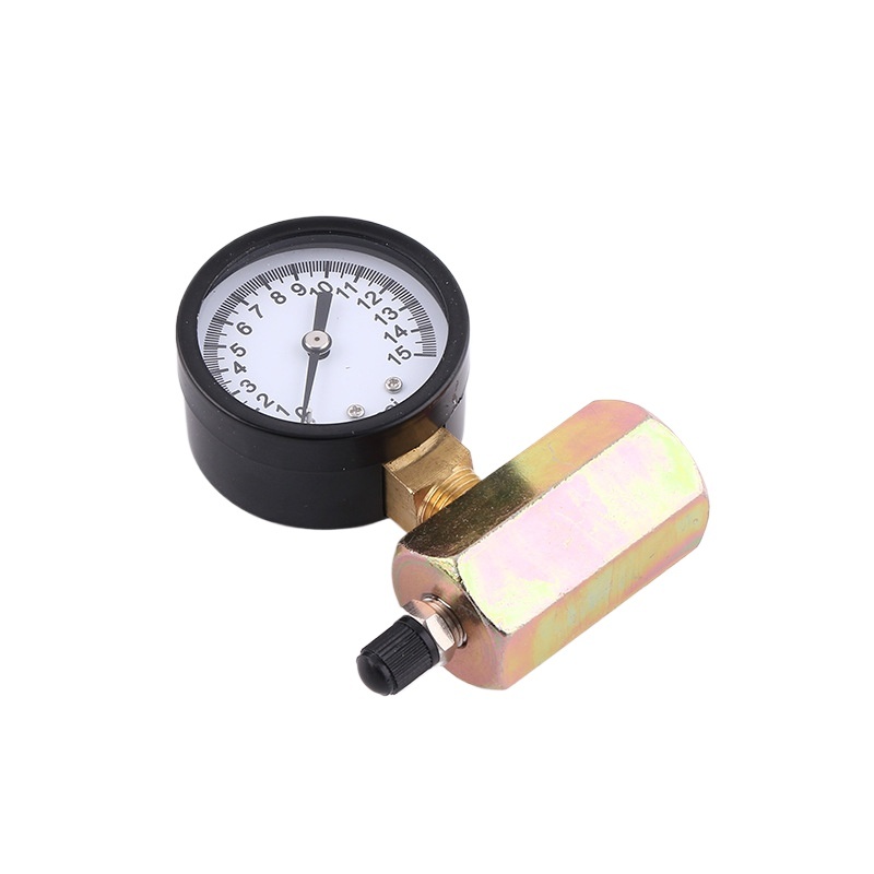 NINE CONTINENTS 2.0" Gas Pressure Gauge 0-15psi with Galvanized Valve Body YG3/4-11 for Pipe Systems - Image 3