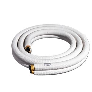 Pure Copper Insulated Air Conditioner Connecting Pipe (6.35x0.6/12.7x0.6) for 2-P, White PE Coated