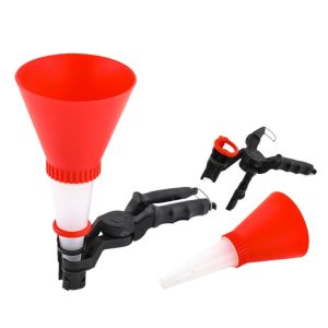 Universal Engine Oil Filling Funnel Kit with Self-Locking Structure, Expandable and Self-Tightening, for 98% Car Models