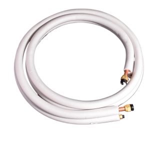 Copper Refrigeration Tube Insulation Kit with Nuts (6.35mm OD + 15.88mm OD) for 3 HP Mini Split AC Systems
