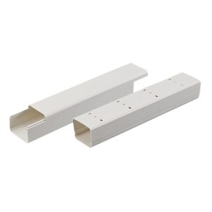 Durable PVC Air Conditioning Duct Cover Line Set Kit (White) for Mini-Split HVAC Systems, WTG110-F HVAC Line Hide