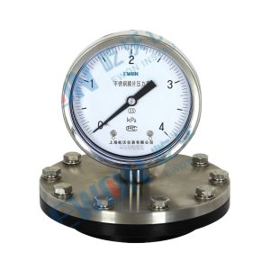 Durable Stainless Steel Diaphragm Pressure Gauge (0-60 kPa, 2.5 Accuracy) by EWON for HVAC Systems