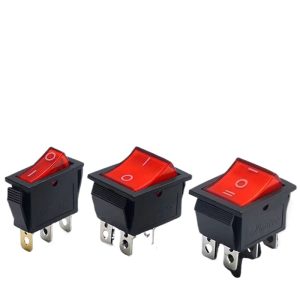 ELECALL KCD4 Rocker Switch 16A/30A with Light Indicator (3/4/6 Pins) for HVAC Systems