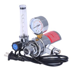 Provov CO2 Electric Heating Pressure Reducer Regulator (0-15L/min, 0-25Mpa) for Gas Shielded Welding Replaces YOCT-198L