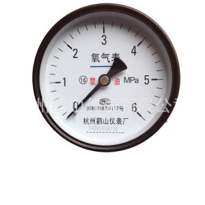 Oxygen Pressure Gauge (0-6 MPa, Axial, 1.6 Accuracy, 100mm Dial) for Industrial Gas Systems