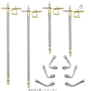 Stainless Steel Braided Tire Valve Stem Extension Inflator Hose for Car Truck Bus Balancer