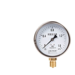 Axial Pressure Gauge Y100 (0-1.6MPa, Stainless Steel Housing) for HVAC Systems, Replaces 20190600511
