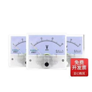 Analog DC Voltmeter 85C1-V Panel Mount Gauge with +/-2.5% Accuracy for 1V to 3KV Voltage Measurement