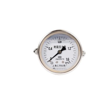 Axial Anti-Vibration Pressure Gauge YN60/Z/J (0-1.6 MPa) with Stainless Steel Casing, for Hydraulic Systems, Replaces Old Pressure Meters