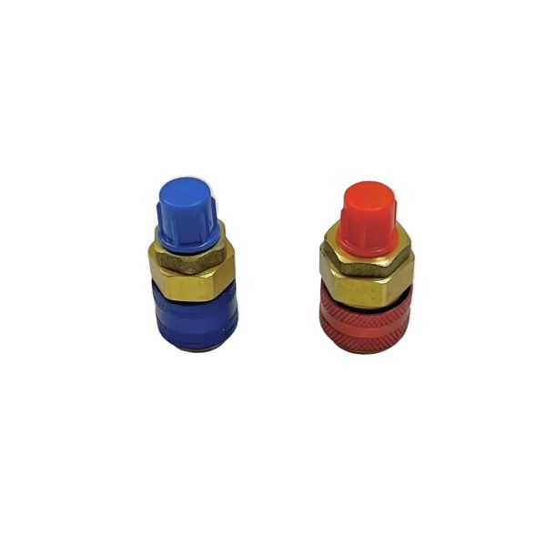 Automotive AC R134a Quick Coupler Connectors (Blue Low Pressure & Red High Pressure) for Car Air Conditioning Systems - Image 2
