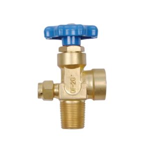 Oxygen Cylinder Valve QF-2G1 (QF-2G) Brass Valve for 40L Steel Cylinders, Replaces QF-2/QF-2C/CGA540/CGA540B