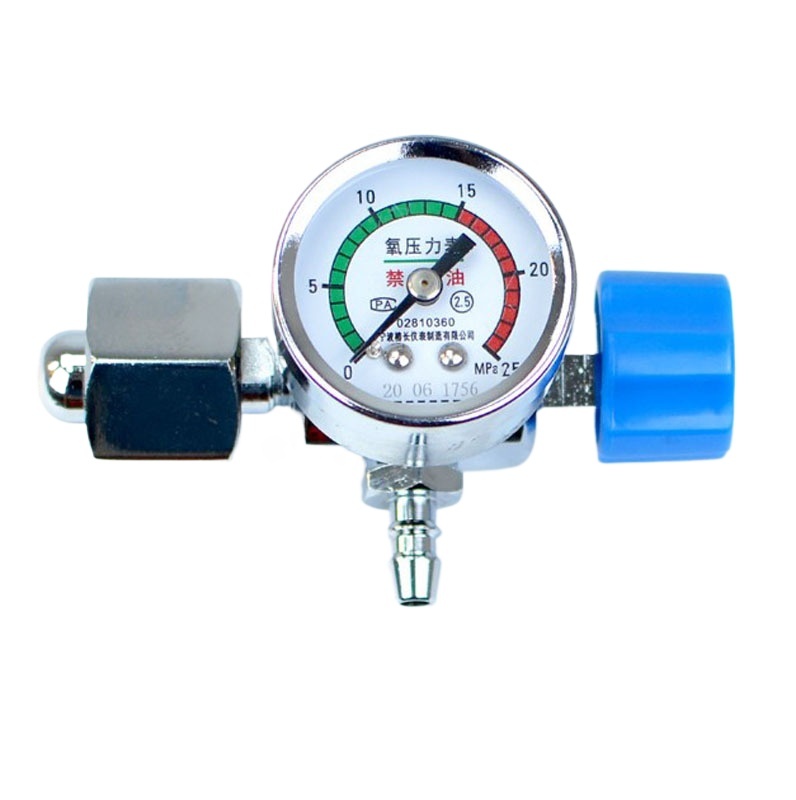 Oxygen Pressure Regulator QF-2 Dual Gauge (0-25MPa Pressure / 0-0.6MPa Flow) for Oxygen Cylinder Tank - Image 3