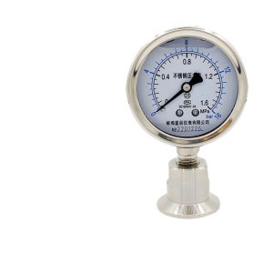 Sanitary Diaphragm Pressure Gauge YTP60BF (0-1.6Mpa, Stainless Steel) for 38mm 50.5mm Clamp Food Grade Applications