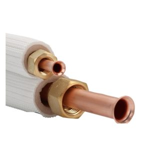 Universal HVAC Copper Pipe Extension Kit (6.35mm & 9.52mm, 0.6mm thickness) with Insulation and Brazed Nuts for 1P Units, Compatible with All Mini-Split AC Systems