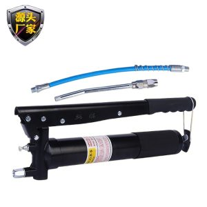 Manual Grease Gun 600cc Heavy Duty Hand Operated Grease Pump with Steel Tip and Thickened Spring for Excavators and Engineering Machinery