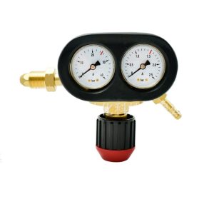 Industrial Gas Pressure Reducer Regulator Gauge (0-40 bar / 0-2.5 bar) for various gas applications