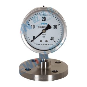 Corrosion Resistant Diaphragm Pressure Gauge EWON Y-100BFZ/MF (DN25, 0-40 MPa)