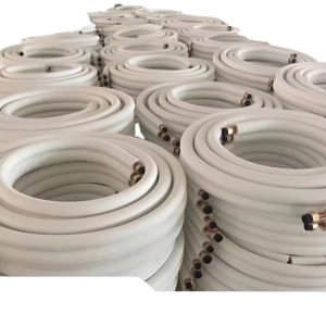 Pure Copper Insulated HVAC Refrigeration Tube Kit (3-30M Customizable Lengths) for Air Conditioner Install and Connection