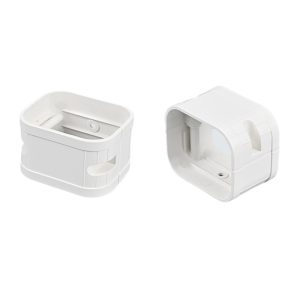 PVC AC Duct Straight Joint Connector (Thickened Material, White) for HVAC Line Sets, Compatible with Sunseeds Duct Systems