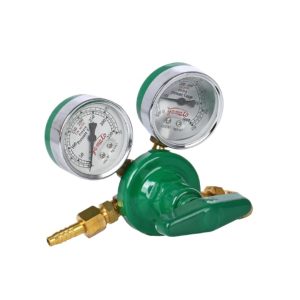 Oxygen Pressure Regulator Yamato OR16 with Dual Gauges and Hose Barb for Standard Oxygen Cylinders