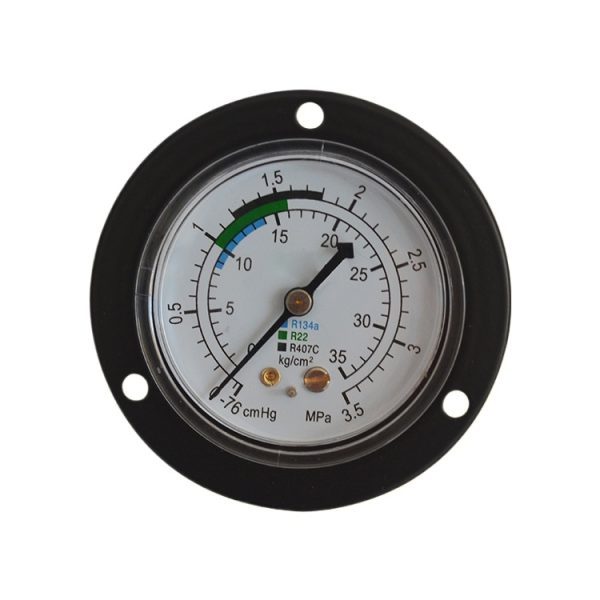 Axial Refrigerant Pressure Gauge Y-60 (60mm, 3.5 MPa) for R134a R22 R407C Dryers