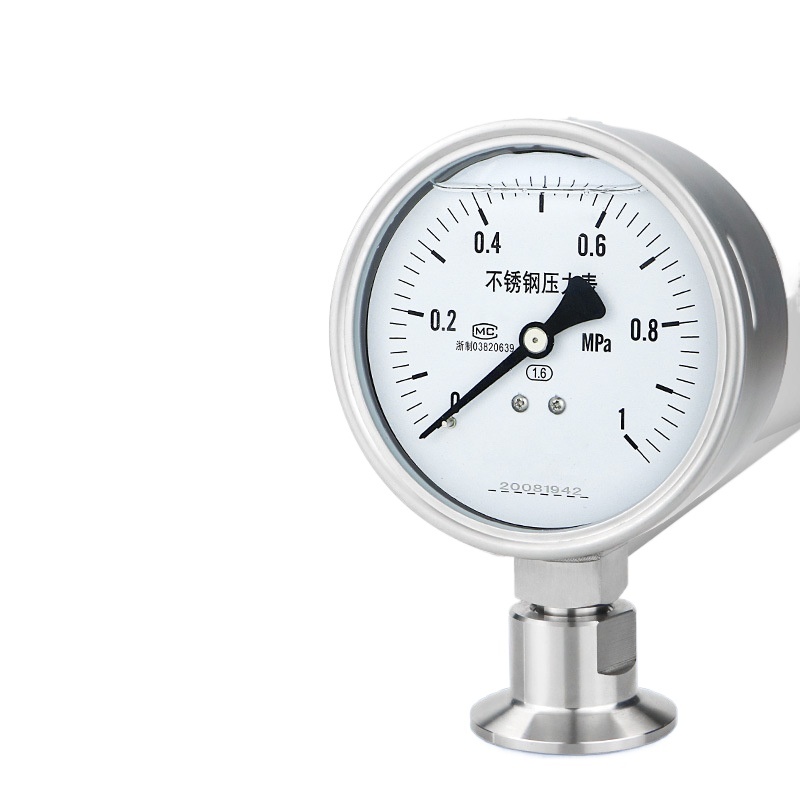 Sanitary Diaphragm Pressure Gauge YTP100BF Stainless Steel Clamp Quick Mount Pressure Gauge 50.5mm - Image 2
