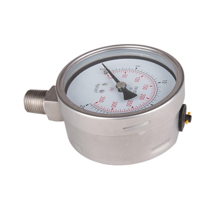 Full Stainless Steel Pressure Gauge YNBF100 (0-6MPa) for Acid & Alkali Resistance, Radial Connection, 100mm Dial - Image 3